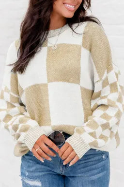 Pumpkin Kisses and Fall Wishes Sweater- Beige