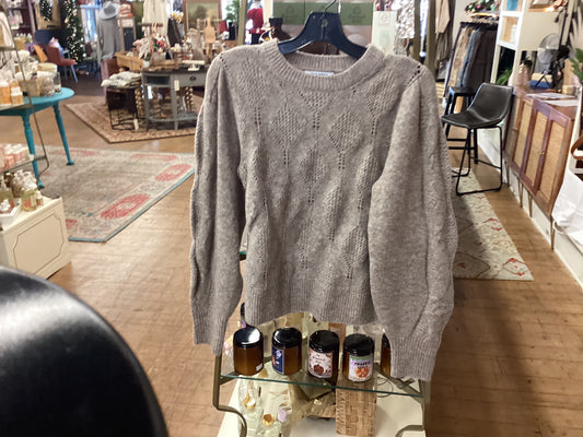 EMR remix taupe sweater | Medium