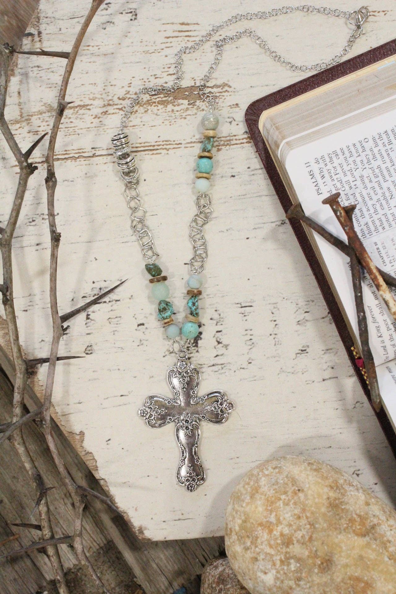 When The Root Is Deep Cross Necklace