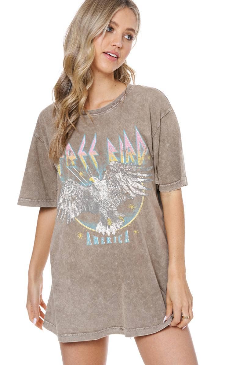 Free Bird America Eagle Tee | Mocha