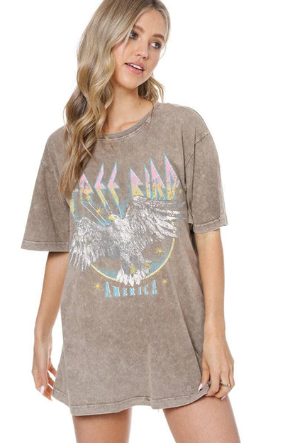 Free Bird America Eagle Tee | Mocha