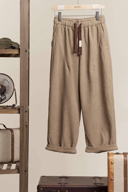 Daddy Fit Corduroy Baggy Pants | Khaki