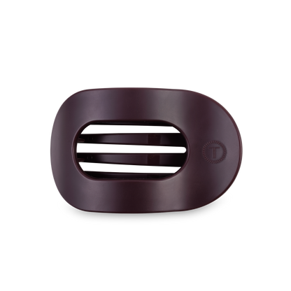 Burgundy Bliss Medium Flat Round Hair Clip