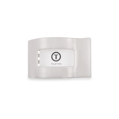 Flat Rectangle Hair Clip | Small | Coconut White