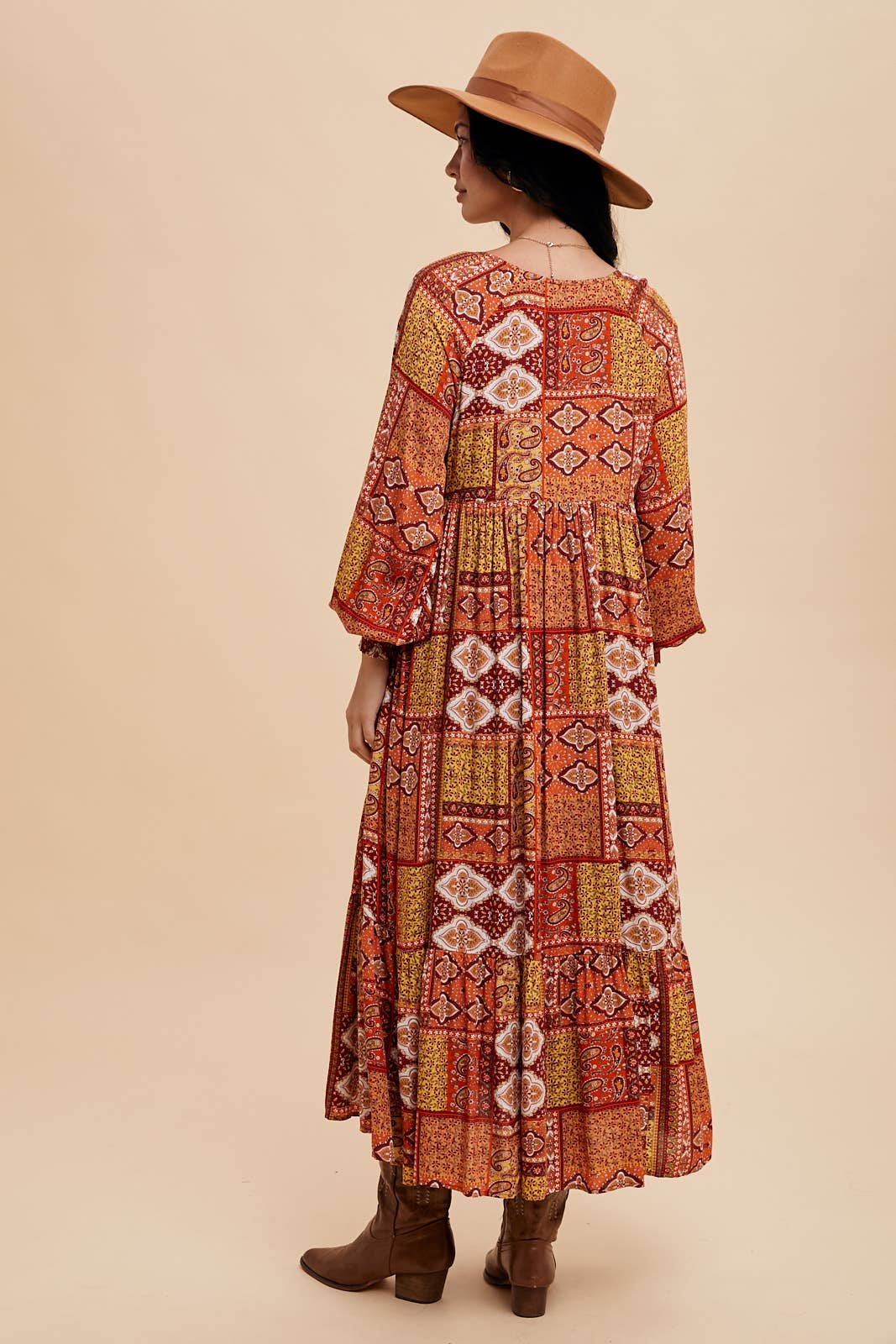 Leila Patchwork Maxi Dress