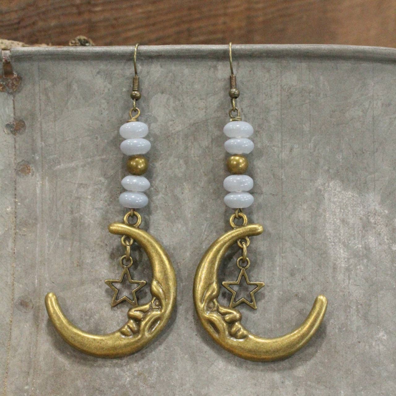 A Moonlit Night Bronze Earrings