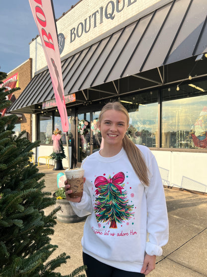 O Come Let us Adore Him Sweatshirt