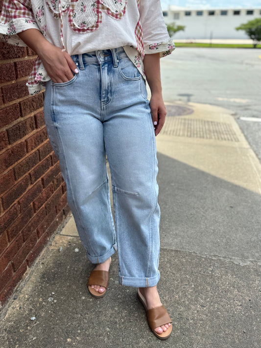 Blue Haze Barrel Jeans