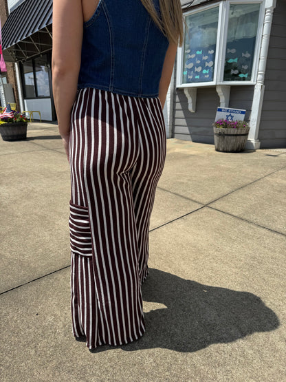 Cocoa Cream Stripe Pants
