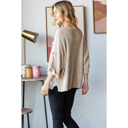 Eliza Sweater Top | Oatmeal