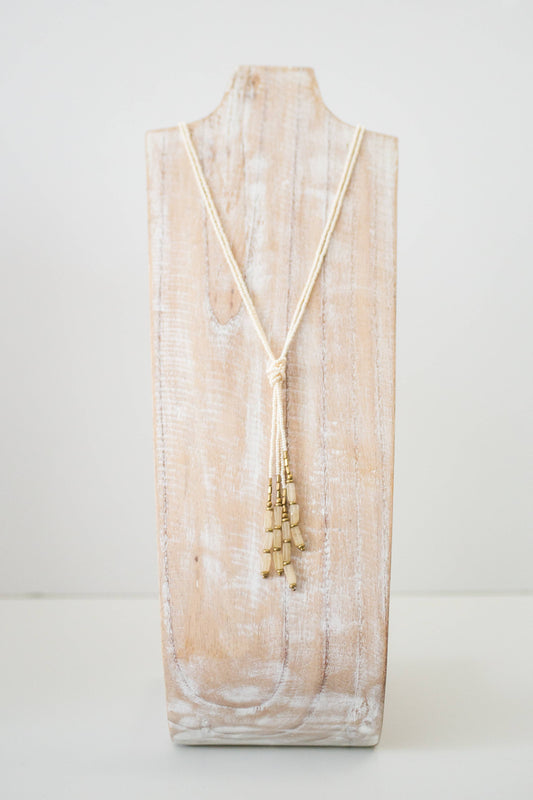 Hema Knot Necklace- Cream