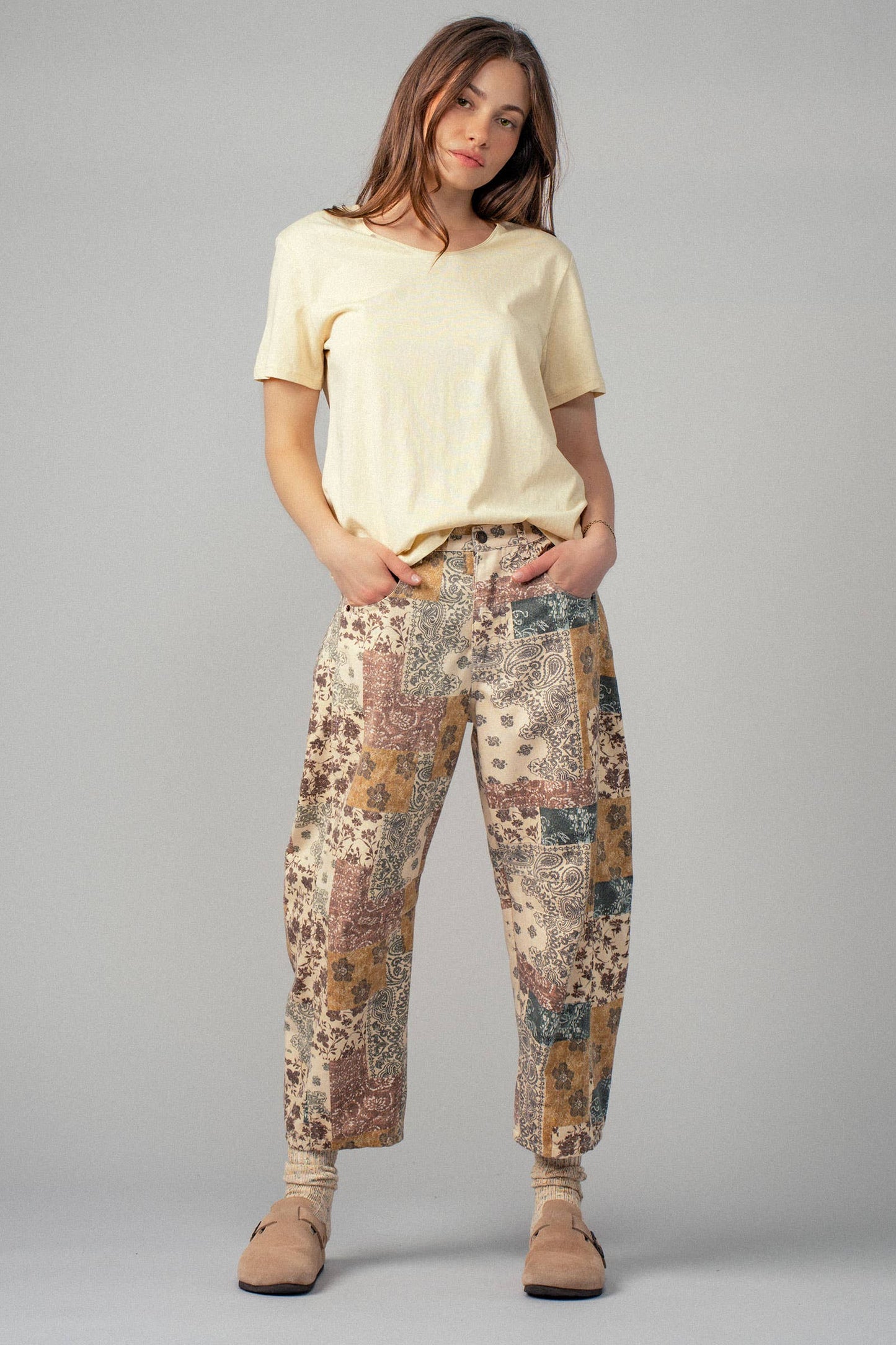 Paisley Wide Leg Jeans