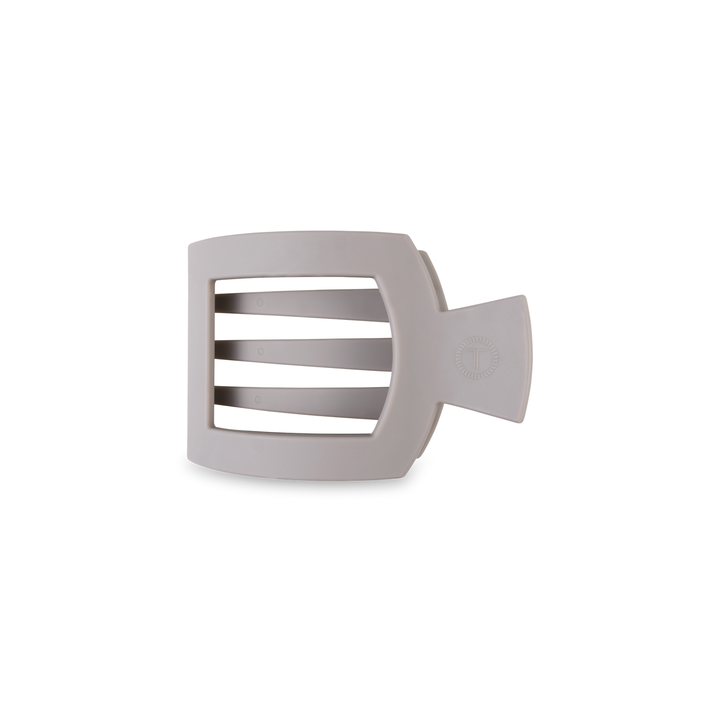 Silver Flames Small Flat Square Hair Clip