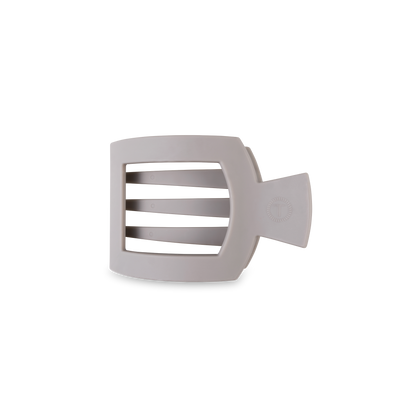 Silver Flames Small Flat Square Hair Clip