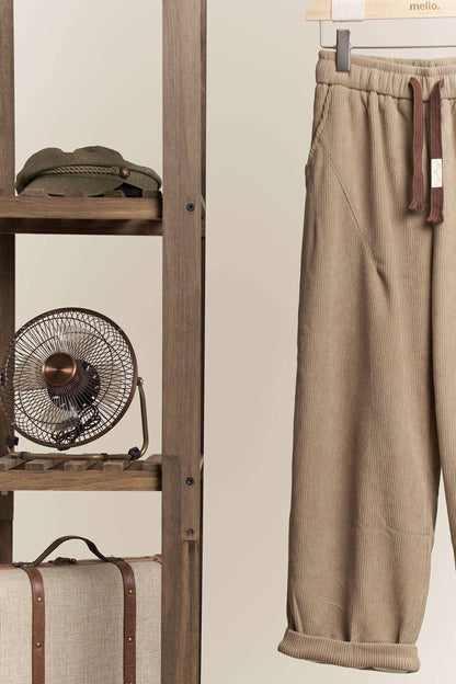 Daddy Fit Corduroy Baggy Pants | Khaki