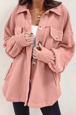 Strutting in Style Shacket- Pink