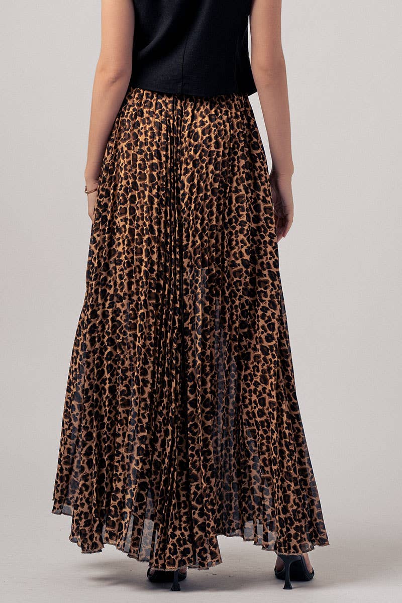 Leona Pleated Midi Skirt