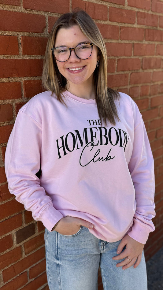 The Homebody Club Sweatshirt | Light Pink