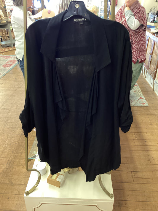GS - Living Doll Black Draped Cardigan| Small