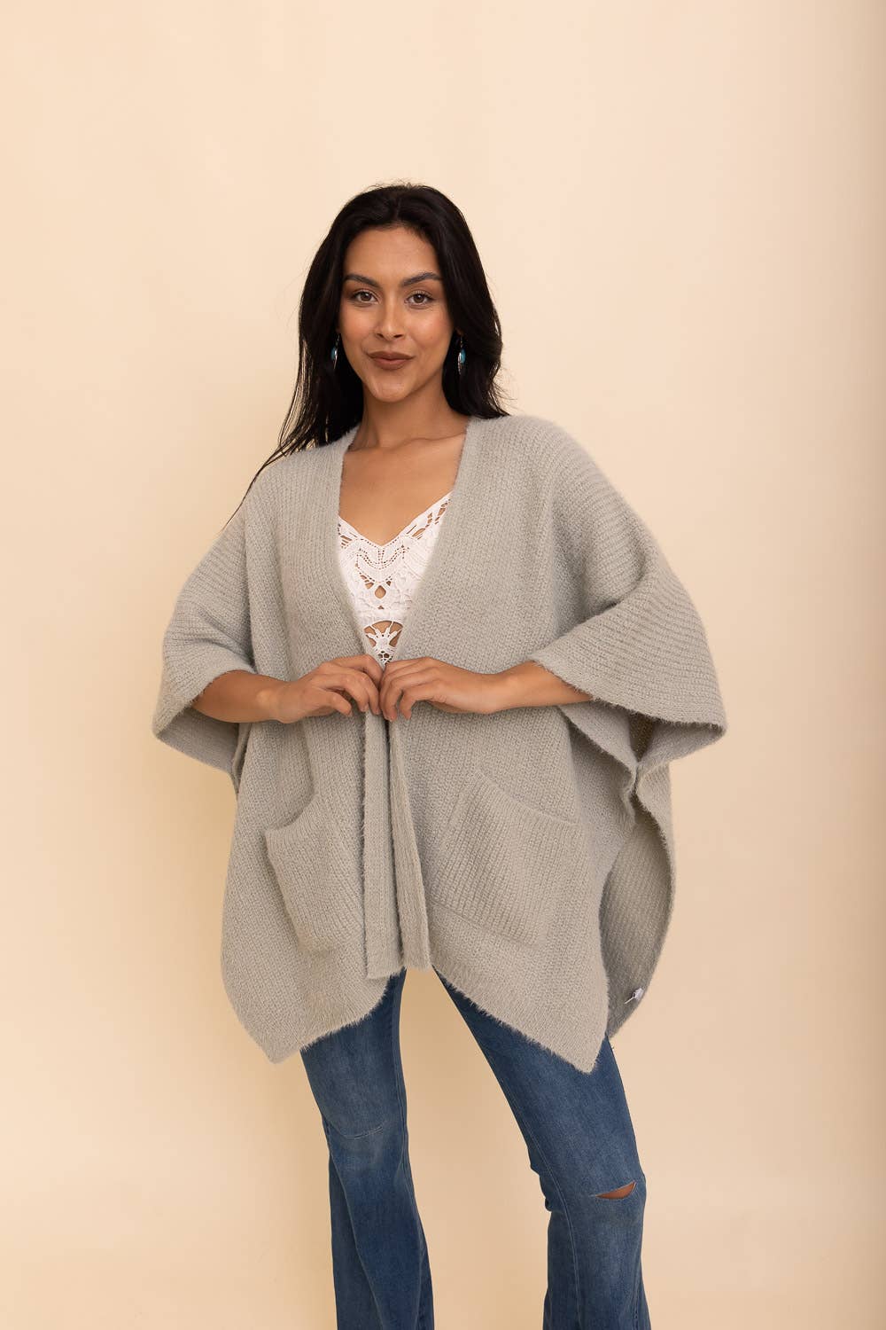 Clara Boucle Cardigan Poncho