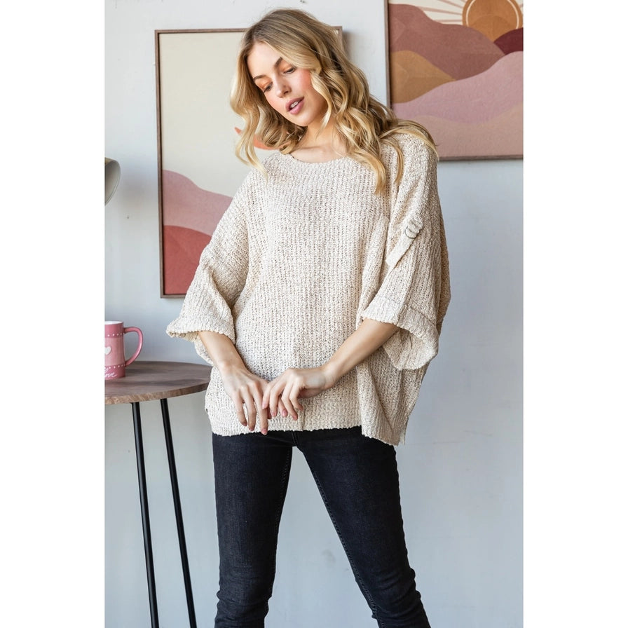 Eliza Sweater Top | Oatmeal