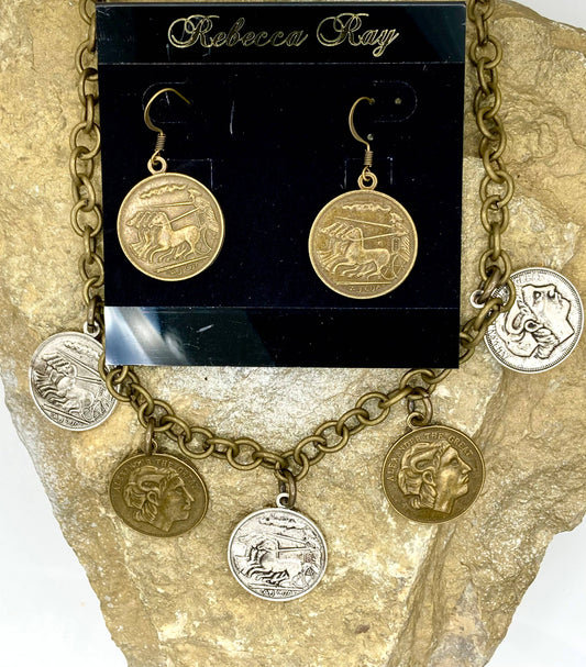 Vintage-Inspired Coin  Charm Jewelry