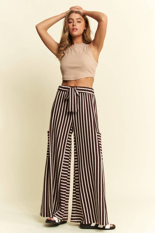 Cocoa Cream Stripe Pants