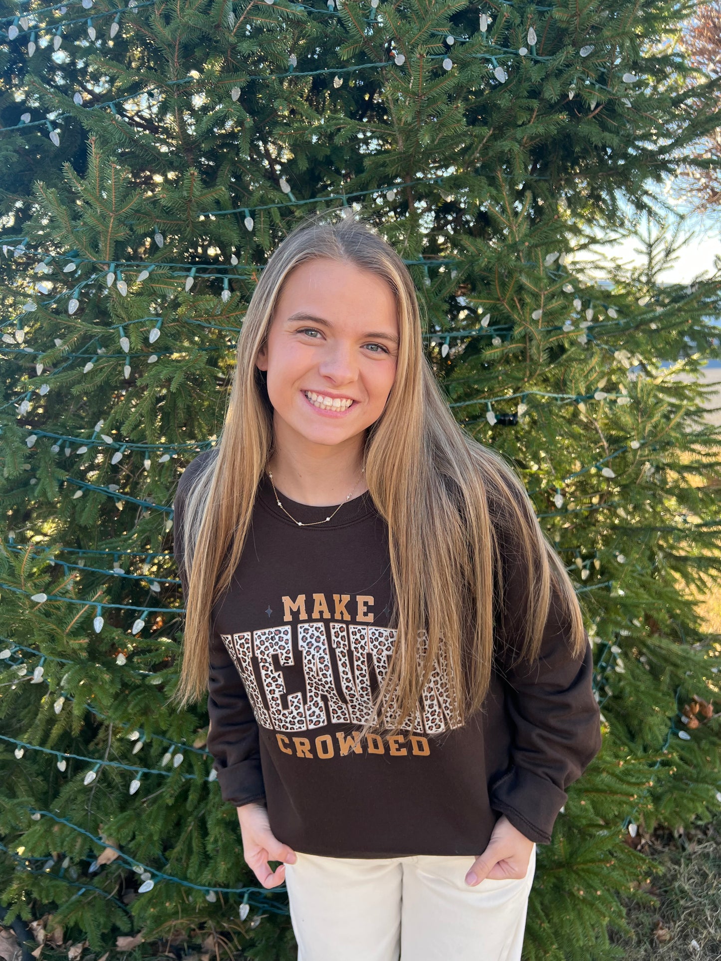 Leopard Make Heaven Crowded Sweatshirt | chocolate