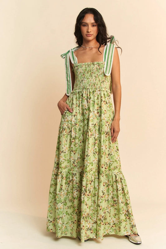 Celeste Bloom Maxi Dress | Sage