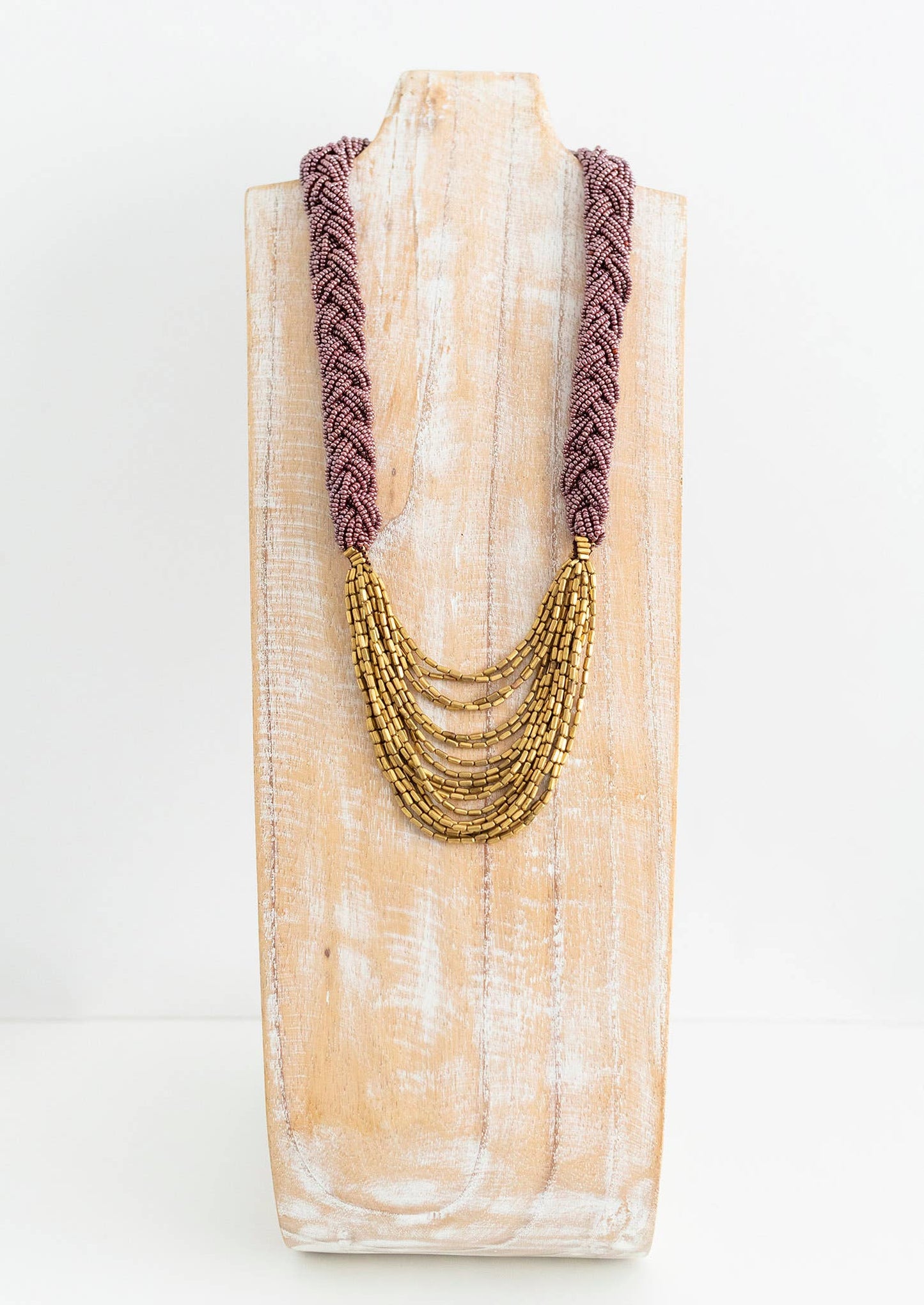 The Braided Hema Necklace - Mulberry