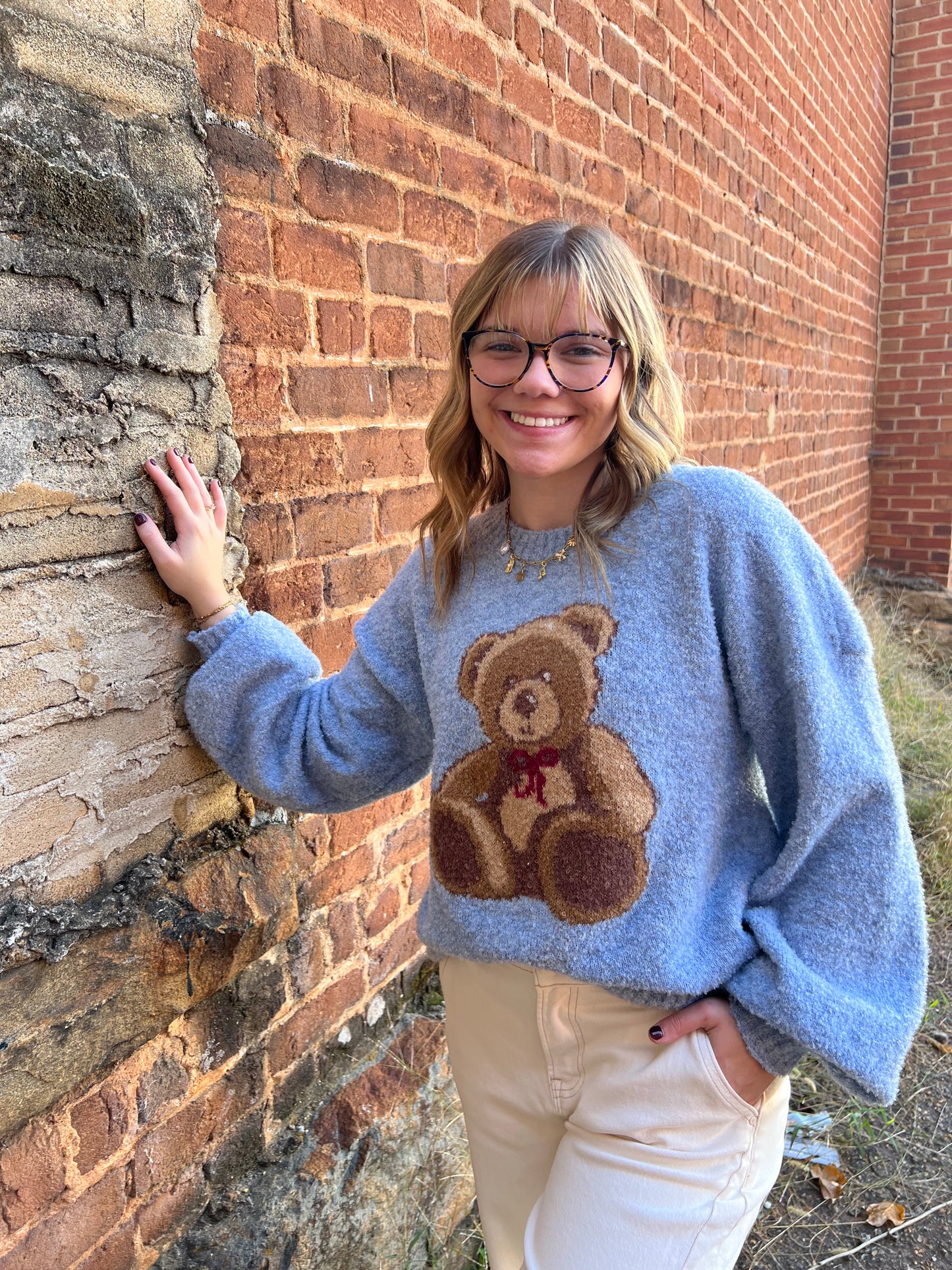 My Teddy Bear Sweater | Blue