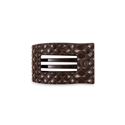 Flat Rectangle Hair Clip | Small | Truly Taupe Quilted