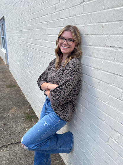 On the Prowl Puff Sleeve Sweatshirt