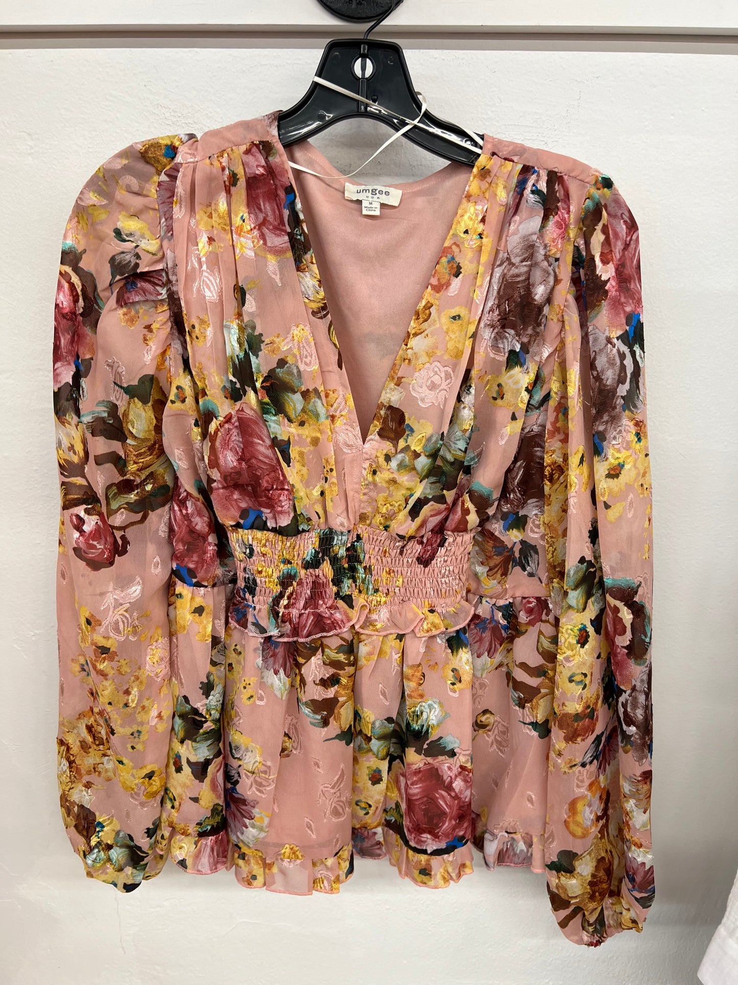DF - Umgee pink Floral Blouse | Med