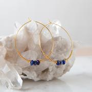 Lily Earrings Lapis Blue