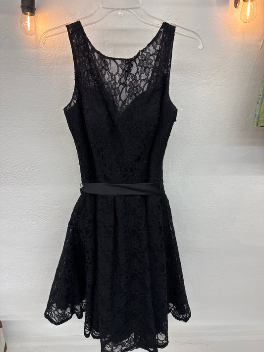 WP - Wedding Dress Black Lace Cocktail Dress | 16