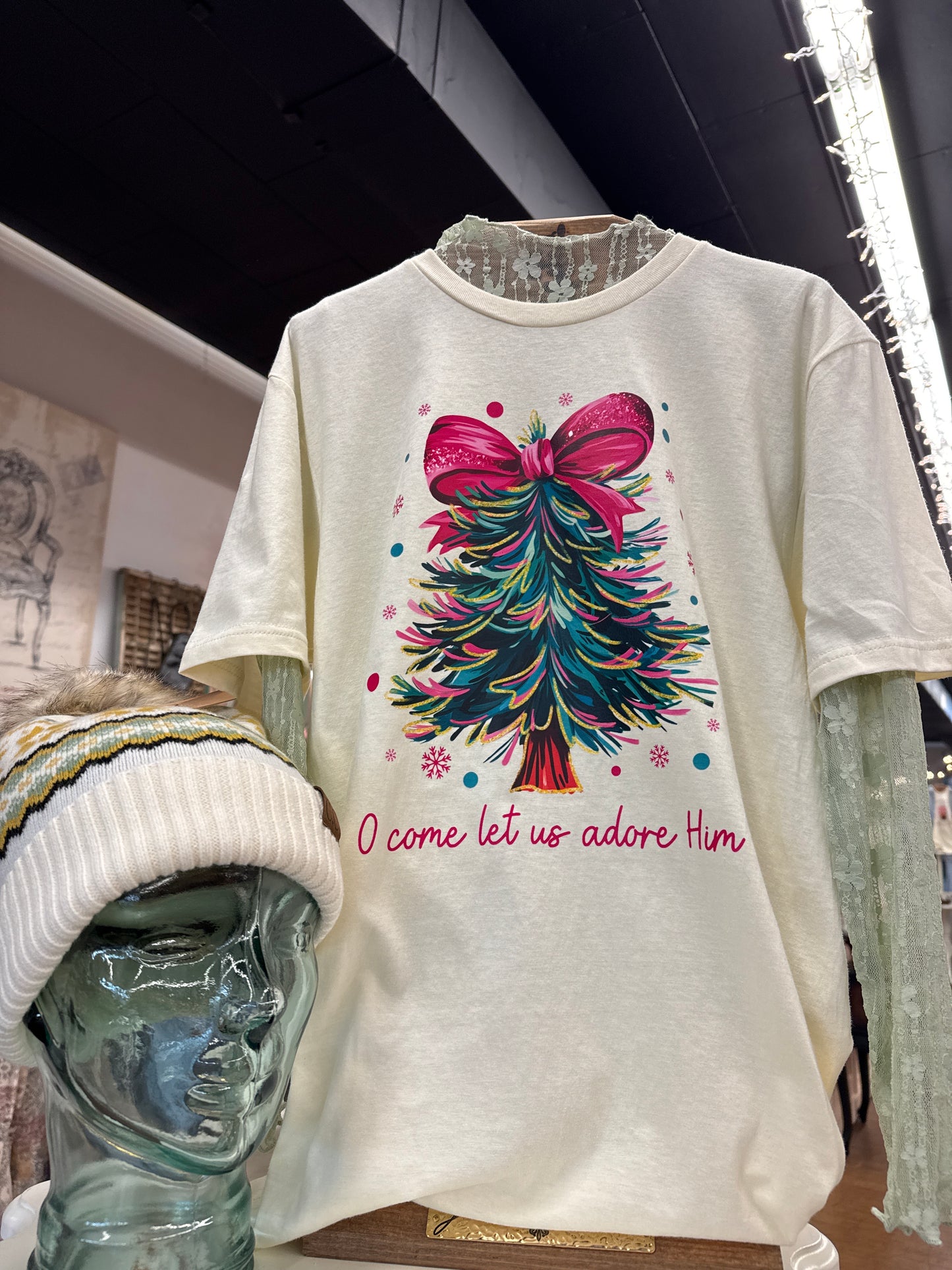 O Come Let Us Adore Him Tee | Ivory