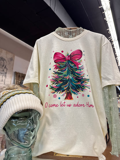 O Come Let Us Adore Him Tee | Ivory