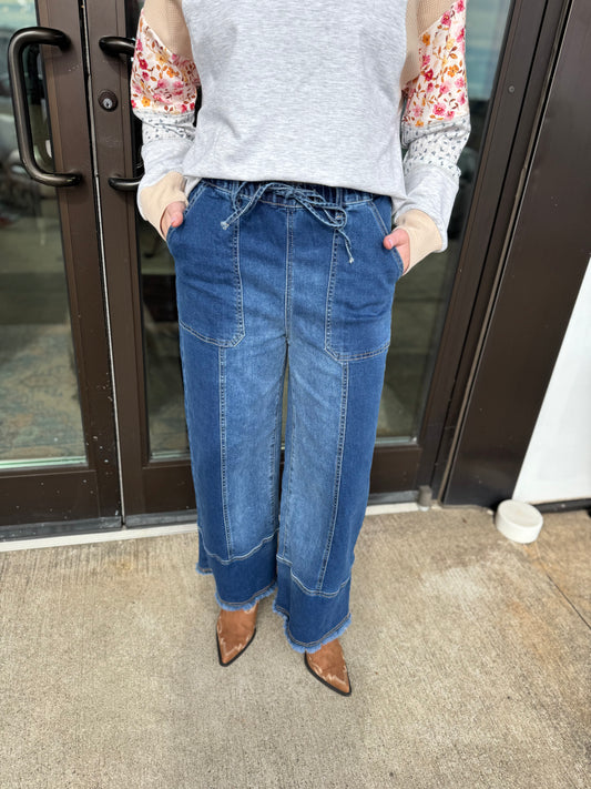 Prussian Drawstring Denim Pants