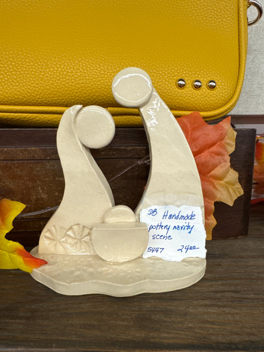 Handmade Pottery Nativity Scene - 5447