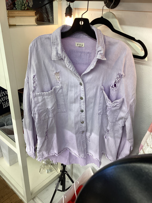 KE remix POL small Lavender shacket