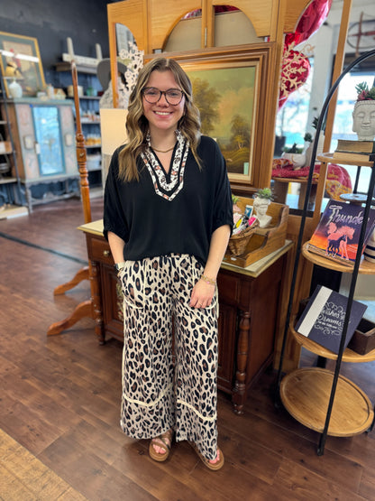 Edge of Leopard Blouse