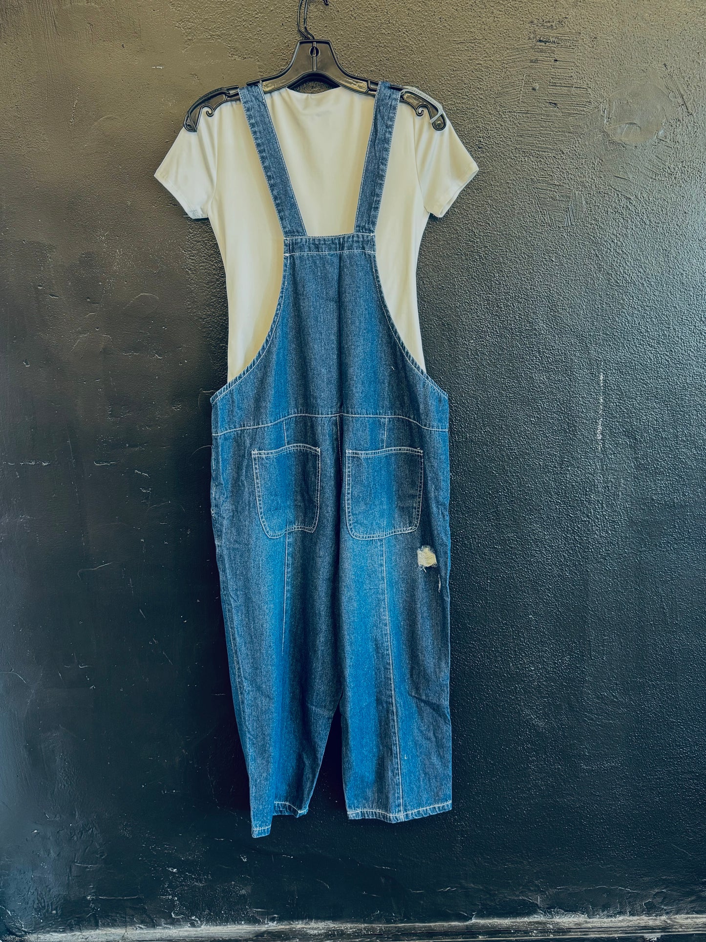 Denim Patch Party Overalls