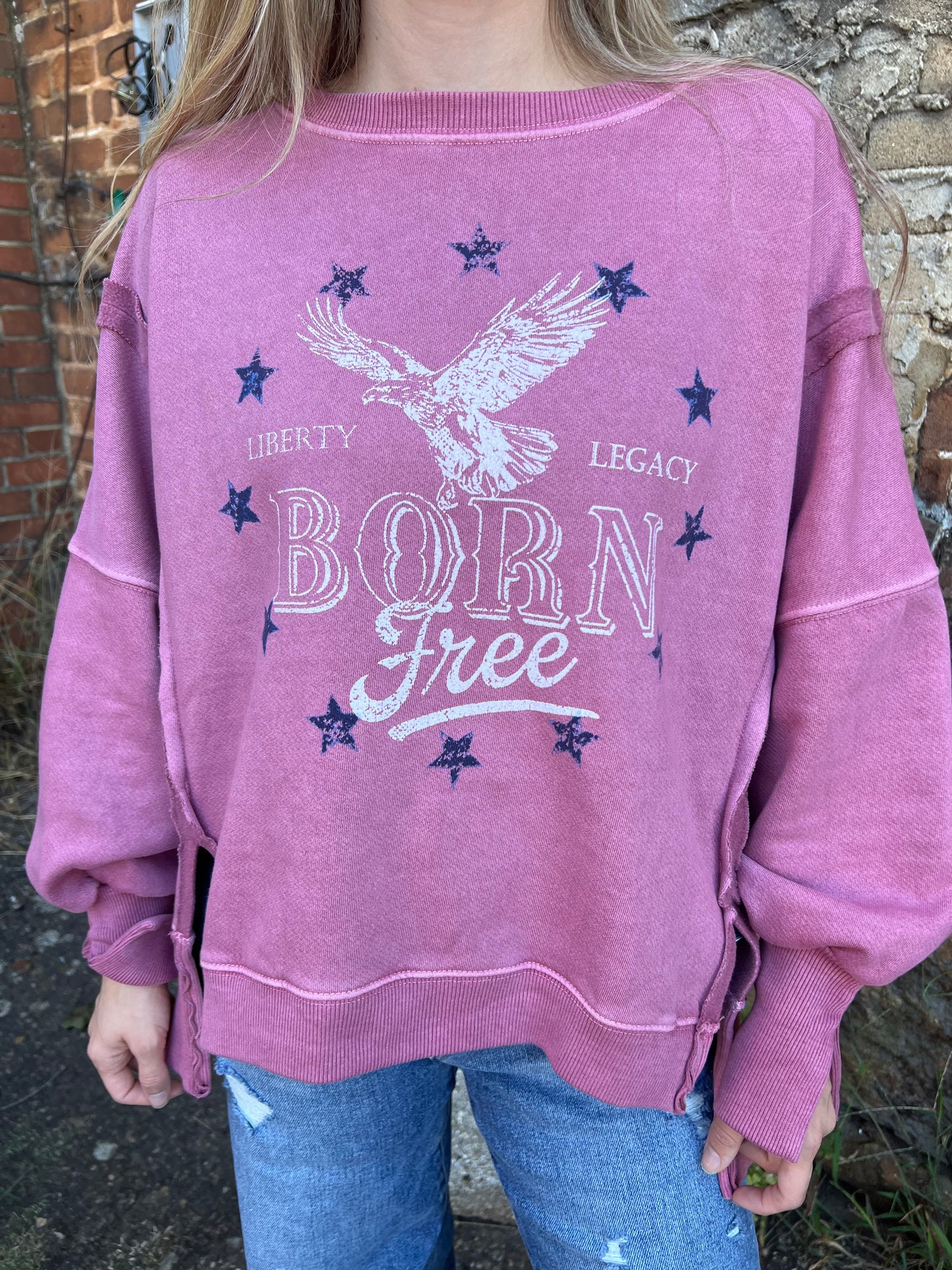 Born Free Eagle Sweatshirt | Violet