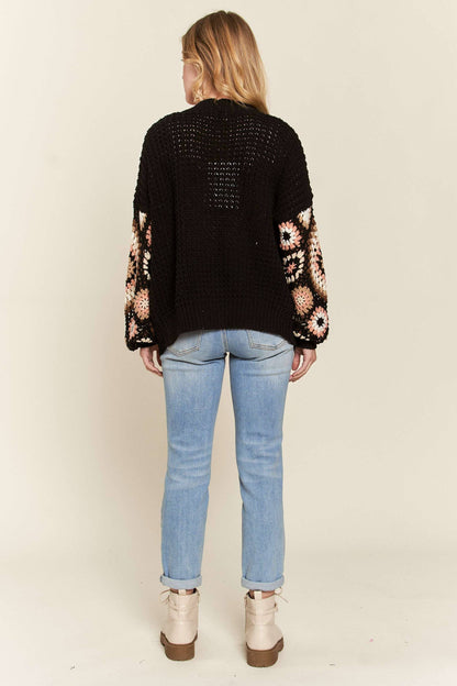 Marisol Crochet Cardigan | Black