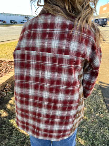 Crimson Flannel Shirt