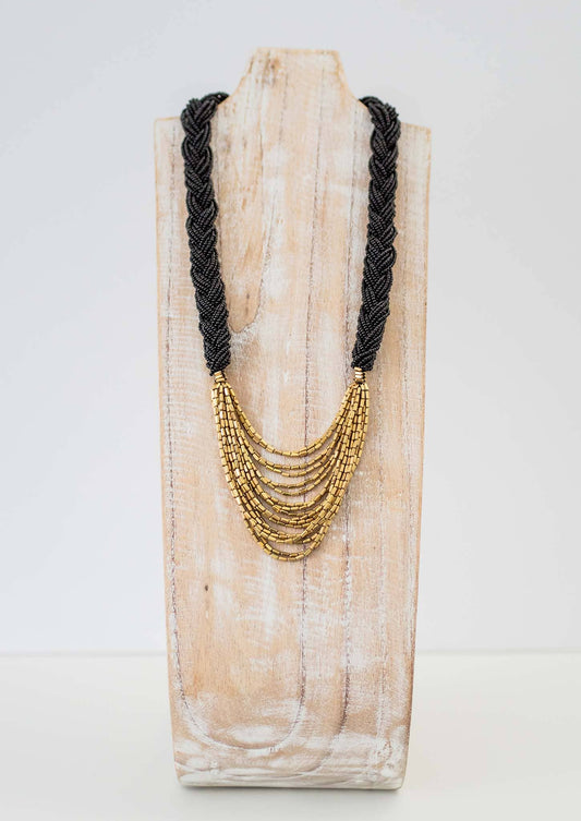 The Braided Hema Necklace- Black