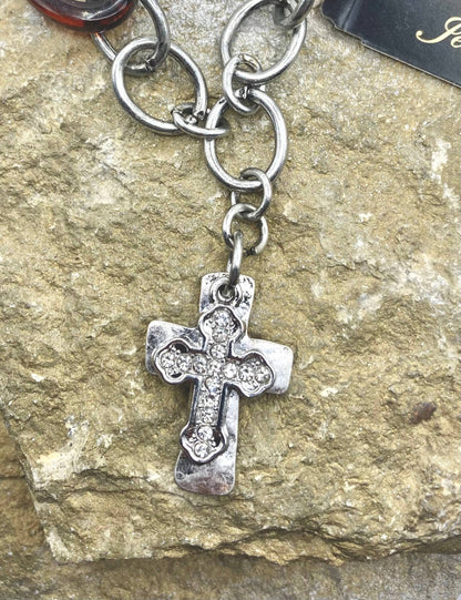 Inspirational Silver Cross Necklace