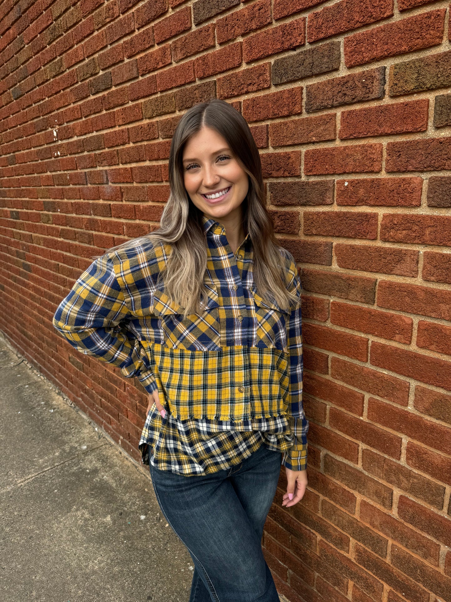 Chloe Mix Flannel Top