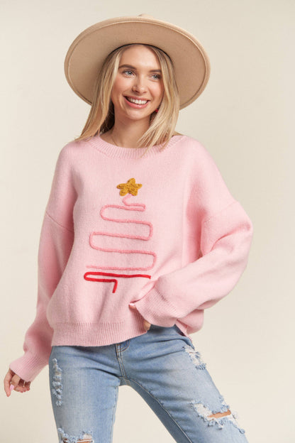 Pretty in Pink Christmas Sweater